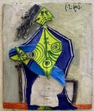 Mujer sentada en un sillón 4 1940 Pablo Picasso Pinturas al óleo